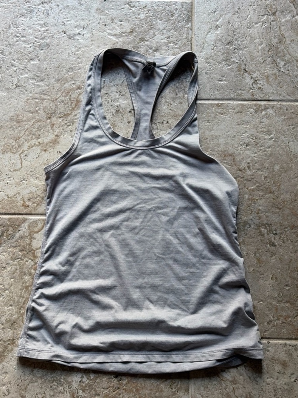 Vuori Light Gray Racerback Athletic Tank